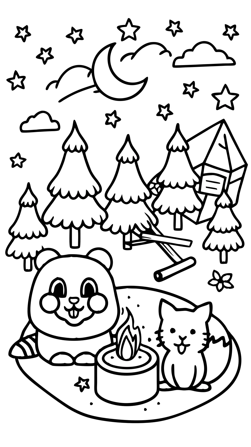 s’mores coloring pages